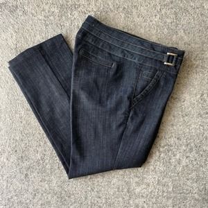 One 5 One Jeans size 8 silver buckle details lace accent